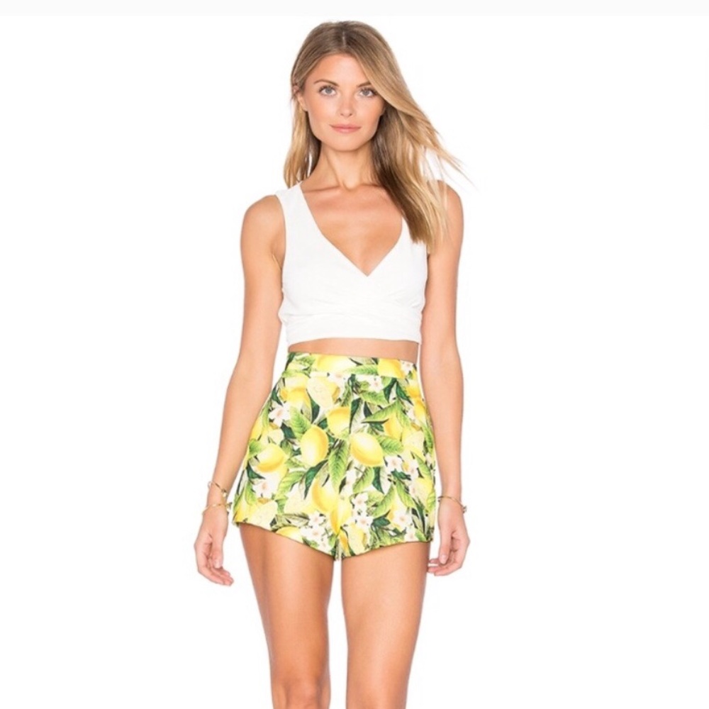 Show Me Your MuMu Lemon citrus shorts